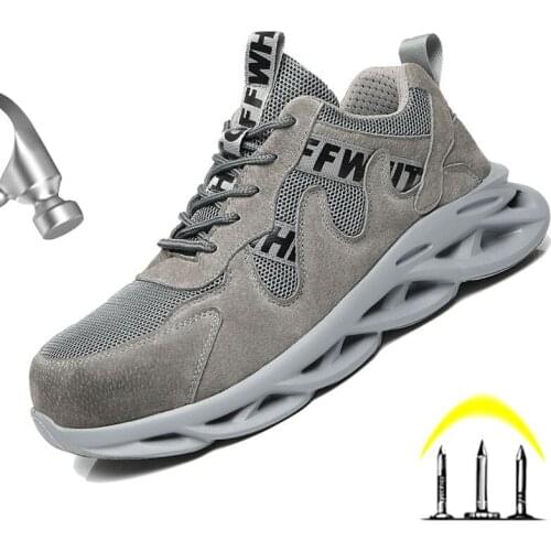 Luxury Brand Men Designer Boots Safety Shoes ComfortAnti-piercing Work Shoes Male Indestructible Shoes Breathable Sneakers