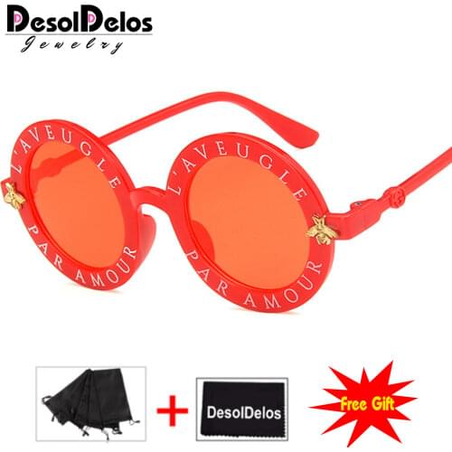 Steampunk Bee Kids Sunglasses Boys Girls Luxury Vintage Children Sunglasses Round Sun Glasses Oculos Feminino Accessories 2019
