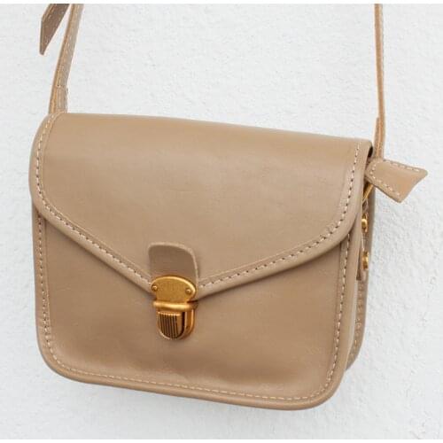 Retro Genuine Leather Crossbody Handbags For Women Hasp Zip Flap Small Square Bag Female Cowhide Casual Messenger Shoulder Bag