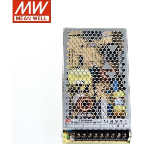 MEAN WELL RSP-200-48 Switching Power Supply 110V/220V AC to 48V DC 4.2A 200W Meanwell Transformer active PFC replace SP-200-48