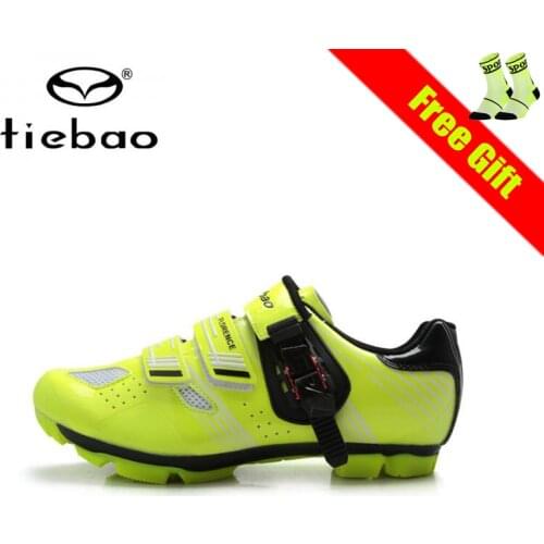 Tiebao Sapatilha Ciclismo Mtb Men Cycling Shoes Professional Mountain Bike Sneakers Self-locking Breathable Outdoor Riding Shoes