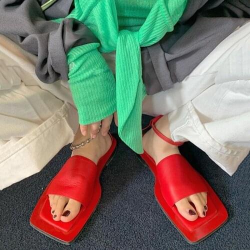 2020 Summer Sandls Women Ankle Strap Square Toe Women High Heels Women Shoes Fashion Sexy Ladies Shoes Sandalias de las mujeres