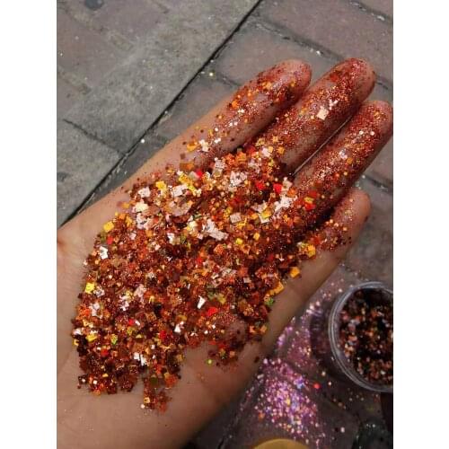 1Kg/Pack Nail Art Glitter Flakes Powder Laser Paillette Decorations Ultra-Fine Four-corner Square Chunky Sequins Glitter Tc#028