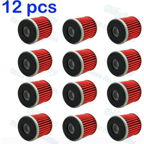 12pcs/pack Oil Filter For Yamaha YZF 125 WR 125R 125X YZ 250 250F WR450F YZ450F YFZ450
