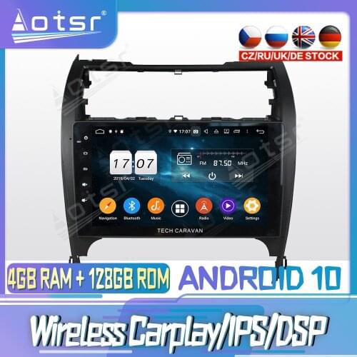 Android 10 PX6 128G For TOYOTA CAMRY 2012 2013 2017 DVD GPS Navigation Auto Radio Stereo Video Multimedia Player HeadUnit 2din