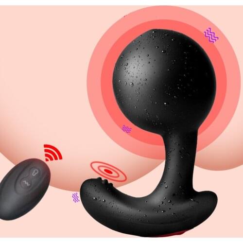 Wireless Remote Control Male Prostate Massager Inflatable Anal Plug Vibrating Butt Plug Anal Expansion Vibrator Sex Toys For Men
