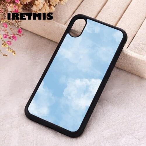 Iretmis 5 5S SE 2020 Phone Cover Case for iPhone 6 6S 7 8 Plus X Xs XR 11 12 Mini Pro Max Rubber Silicone Blue Sky And Clouds