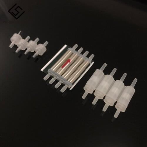 CISS Ink Connector One Way Valve for CISS Connector One Way Valve for Bulk Ink System 4 color White Transparent