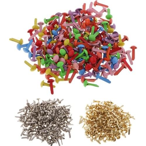 100x Metal Brads Mini Decorative Paper Fastener Scrapbooking Project Card Making