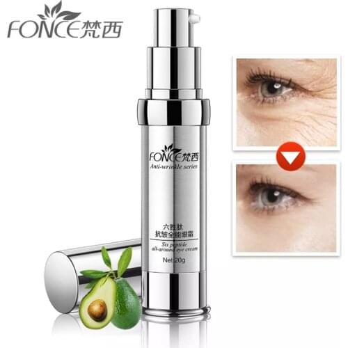 FONCE, crema antiarrugas para los ojos, suero de seis péptidos, removedor de envejecimiento, bolsa Dark Circle, máscara nutritiv