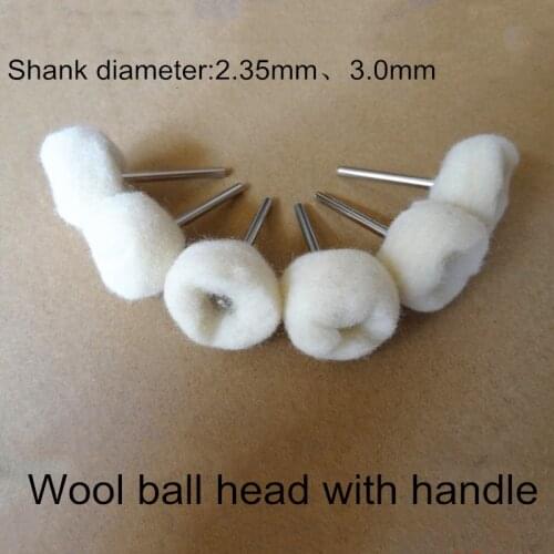 1Pcs 2.35mm/3.0mm Shank Wool Polishing Buffing Wheels Jewelry Metals Grinding For Drill Rotary Tools Head Felt Brushes Tool Fine