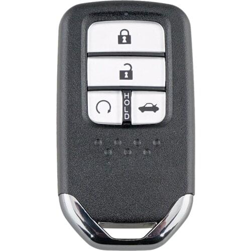 Car Smart Remote Key 4 Buttons 43Hz ID47 Chip Fit for Honda Civic 2014-2017