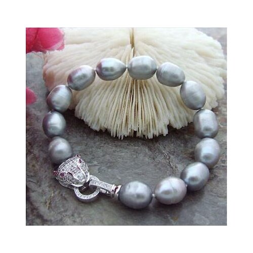 Beautiful New Style 10mm peacock black round freshwater pearl necklace 50inch drop shipping