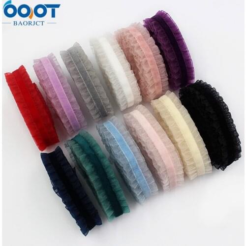 L-20718-709,10yards 3/4''(20mm) Bilateral skirt Solid color elastic folds elastic hair band girl hair band DIY handmade material