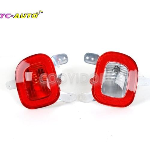 Left Right Led Rear Bumper Reflector light Tail Stop Fog Reflector Lamp Rear turn signal For Jeep Renegade 2015-2018 With Bulbs