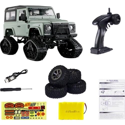 1:16 2.4G 4WD Cross-country Car Snow Climbing Car RC Remote Control Car Toy with 2 Kinds All-terrain Crawler Wheels for Children