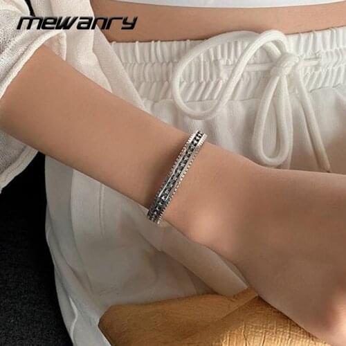 Mewanry 925 Sterling Silver Couples Bracelet Trend Elegant Creative Vintage Star Pattern Party Jewelry Birthday Gifts Wholesale