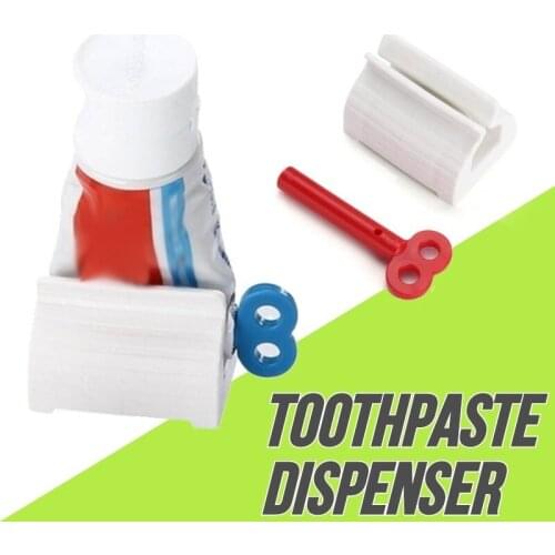 Multifunctional Bathroom Rolling Squeezer Toothpaste Dispenser Plastic Squeezing Dispenser Tooth Paste Rolling Tube Squeezer