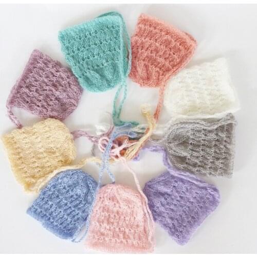 Mohair Hat Crochet Baby Cap Newborn Photography Props Cute Baby Beanie Newborn Hat Baby Bonnet Newborn Fotografia Accessories