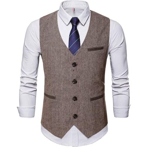Mens Spring Vest 2020 New European And American Fashion Temperament Solid Color Open Pocket Vest Personalized Mens Casual vest