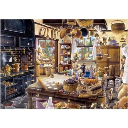 Embroidery Counted Cross Stitch Kits Needlework - Crafts 14 ct DMC DIY Arts Handmade Decor - The Bakery