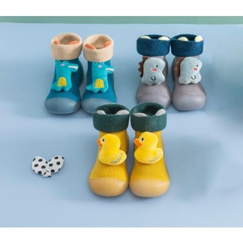 Newborn Baby Socks Toddler Boys Girls Socks Breathable Kids Non-slip 3D Doll Cartoon Thicken Indoor Toddler Shoes Floor Walkers