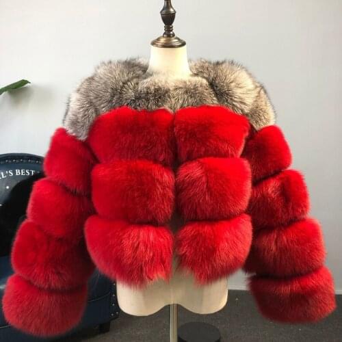 FURSARCAR 2020 New Natural Fox Fur Coat For Women Winter Jacket Whole Skin Fox Fur Short Jackets Fashion Golden Fur Outwear