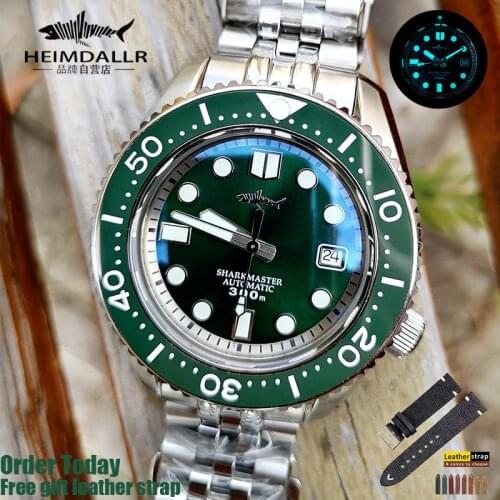 HEIMDALLR SBDX001 Luxury Casual Business Mechanical Watches For Men Diver 300M Sapphire Crystal BGW9 Super Luminous Wristwatch