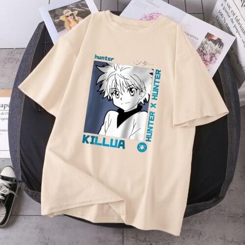 HUNTERXHUNTER T Shirts Women Short Sleeve Fashion 2021 Retro Tshirts Vintage Black Tops Tees Funny Clothing Ladies Camiaetas