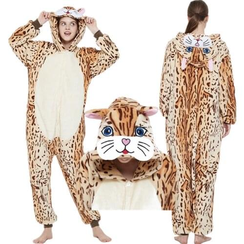 Animal Unicorn Kigurumis Unisex Onesie Giraffe Dinosaur Cow Cat Pajama Funny Cute Jumpsuit Women Adult Winter Warm Sleepwear