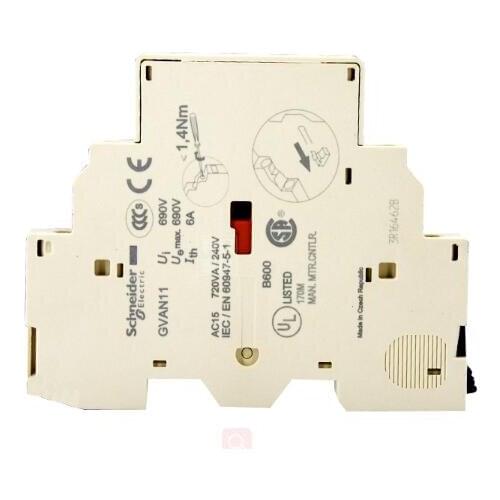 GVAN11 1 NO 1 NC Motor protector GV2-ME auxiliary contact side installation