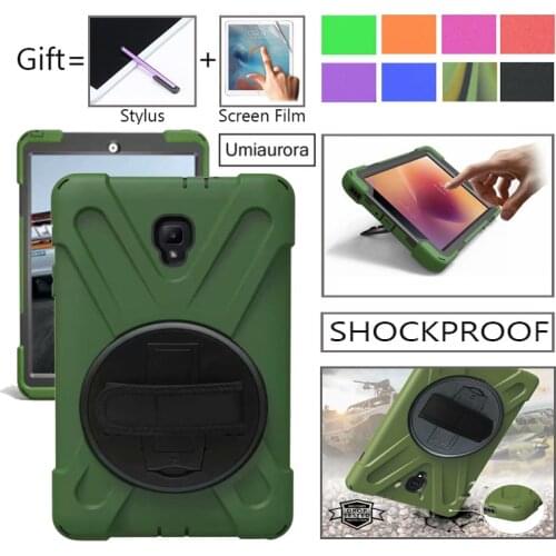 Shockproof Kids Case for Samsung Galaxy Tab A 8 inch 2017 T380 T385 SM-T380 SM-T385 Cover Kickstand Silicone Rubber Armor Case