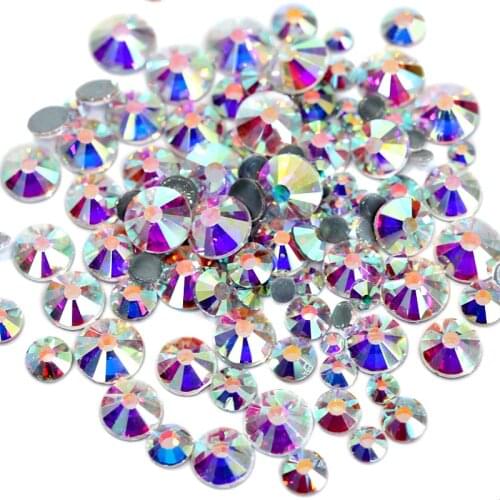 SS3-SS50 High Quality Hot Fix Rhinestones Clear Crystal Stass Hotfix Shiny Stones for Clothes Accessories Wedding Dress B1244