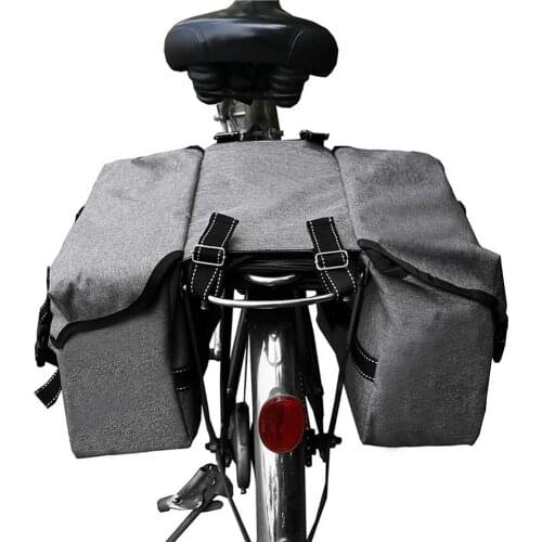 600D Large Capacity Bicycle Carrier Bags Double Side Bike Rear Pannier Bag Rack Pouch Trunk Luggage Pannier Riding Equipment