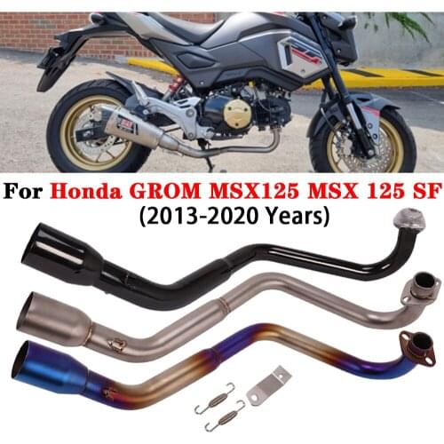 Motorcycle Exhaust Systerm Middle Link Pipe Escape Moto Muffler Contact without MufflerFor HONDA GROM MSX125 MSX125 SF 2013-2020