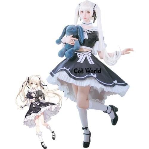 Yosuga no Sora Kasugano Sora Lolita Maid Dress Uniform Outfits Anime Cosplay Costumes