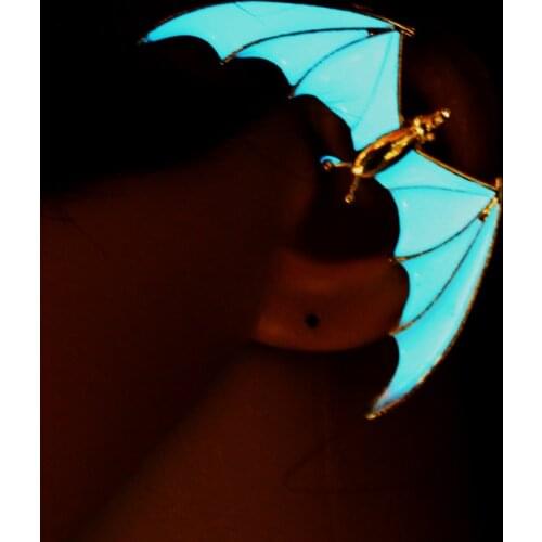 Chiropter Vampire bats Ear Cuff Steampunk Ear Cuff GLOW in the DARK Ear clip earrings Stud Earrings Clip Earrings WOMEN gift