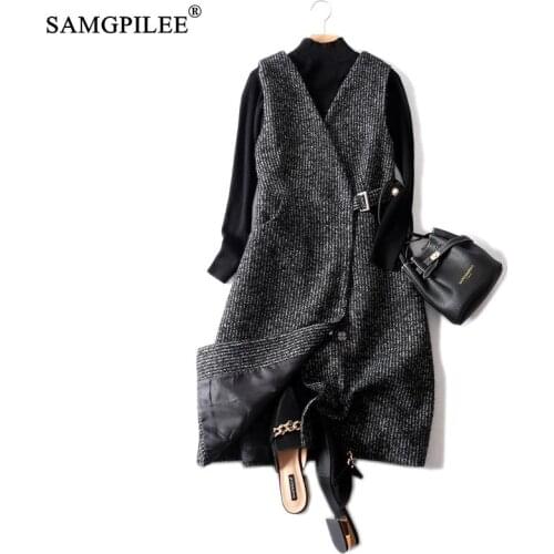 Plus Size Two Piece Sets 2020 Full Sleeve Office Lady Single Button O-neck Elastic Waist Solid 2 Piece Sets Womens Outfits 4XL