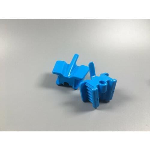 100 Pcs Dental Mouth Prop Bite Blocks Silicone Latex Saliva Ejector Hole Blue