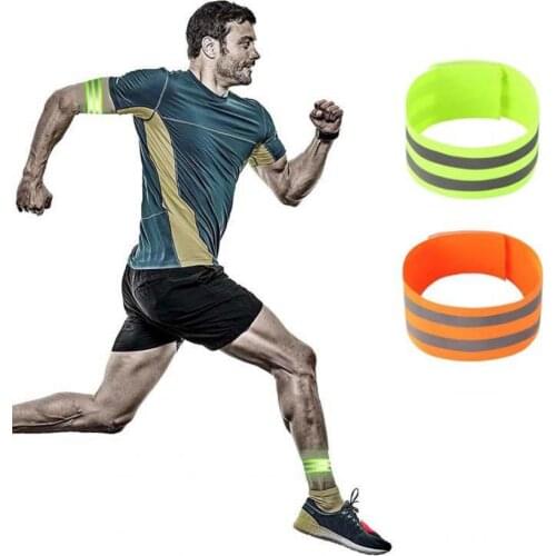 2Pcs Self-Adhesive Reflective Bands Magic Stickers Fastener Tapes Safety Leg Straps Strips for Bike Bicycle Accessories