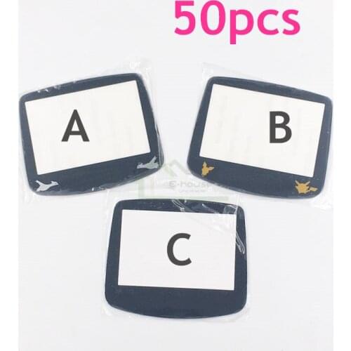 50pcs Cartoon Screen Lens for GBA Glass Lens Protector Cover with Sticker replacement for Gameboy Advance Screen Len