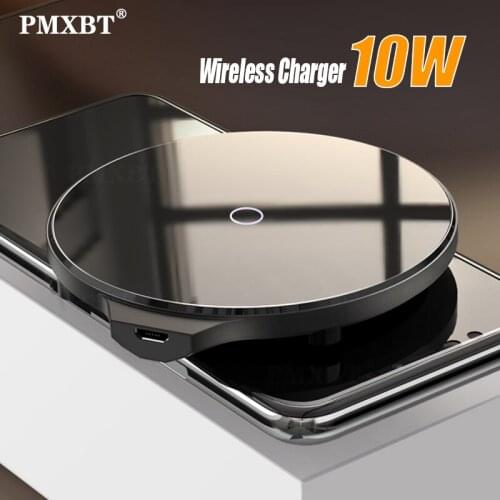 10W Wireless Charger Pad For iPhone 8 Plus X XS Max XR 11 Pro Fast induction QI Charger For Samsung Galaxy S10 Wireless Charging