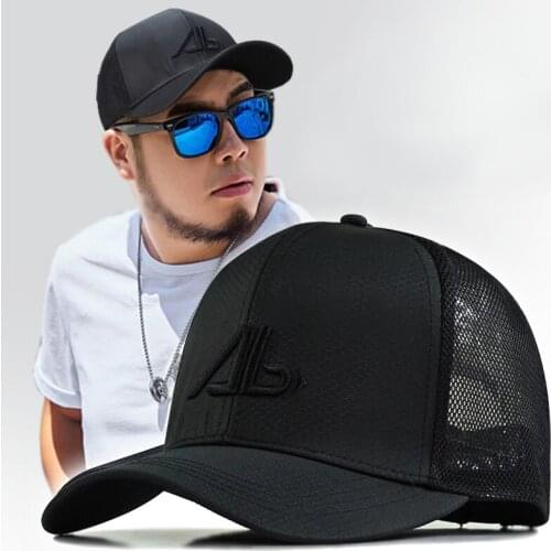 Big Head Man Plus Size Baseball Cap For Men Summer Thin Quick-Drying Mesh Trucker Hat Male 3D Embroidery Snapback Hats 60-65cm
