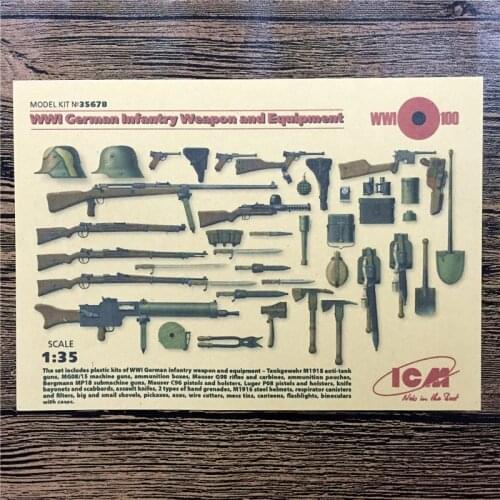XQ-121 decoration wall sticker"WWI German infantry weapon and equipment"cuadros art painting for living room decorative 42x30cm