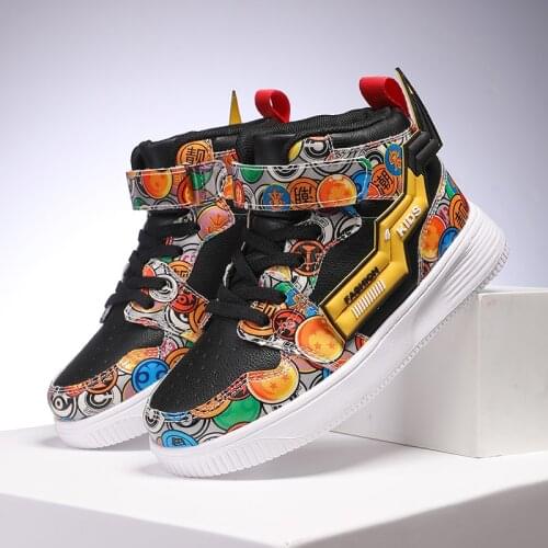 Childrens Spring Autumn Casual Shoe Boys Girls High Top Color Sports Board Shoe Are Breathable Non Slip Waterproof Shoes 27-39