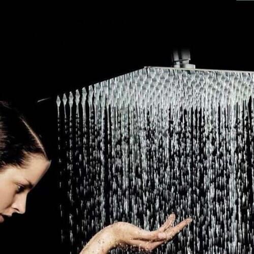 2021 New High Quality 10/8/6 Inch Stainless Steel Ultra-thin Waterfall Shower Heads Rainfall Shower Head Rain Square Round