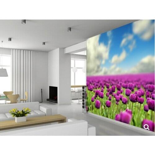 Custom nature murals,Spring Tulips,3D photo wallpaper for living room bedroom TV backdrop embossed papel de parede