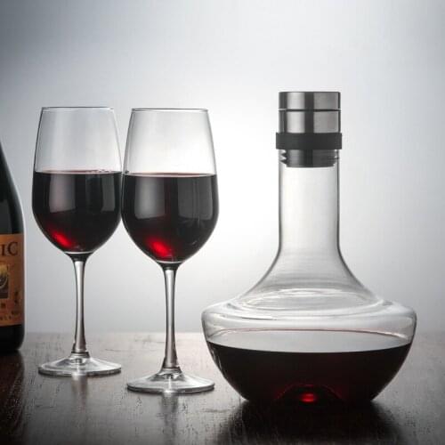 1000ML Decanter Handmade Lead-free Crystal Red Wine Brandy Champagne Glasses Decanter Jug Pourer Aerator Quick Split Dispenser