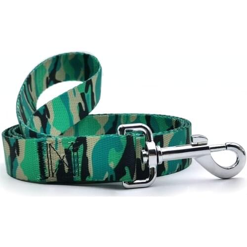 Pet dog camouflage printing nylon dog rope medium and large dog pet traction rope golden dog traction rope wholesale Teddy
