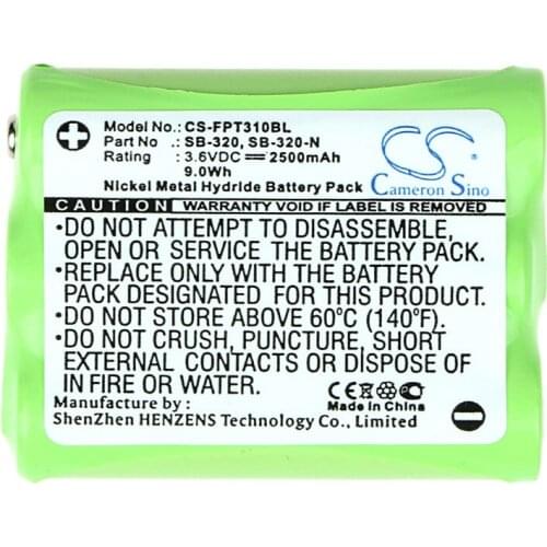 Cameron Sino 2500mAh Battery SB-320, SB-320-N for Falcon 310, 315, 320, 325, 330, 335, PT2000, for TRILITHIC TR3, TR-3